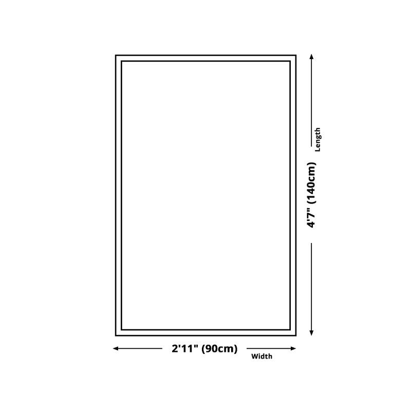 Tapis de tapis décontracté noir Polyester pure tapis lavable intérieur pour la décoration intérieure