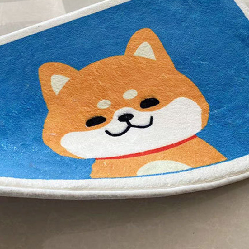 Orange Modern Rug Polyester Color Lump Rug Non-Slip Backing Rug for Home Decor