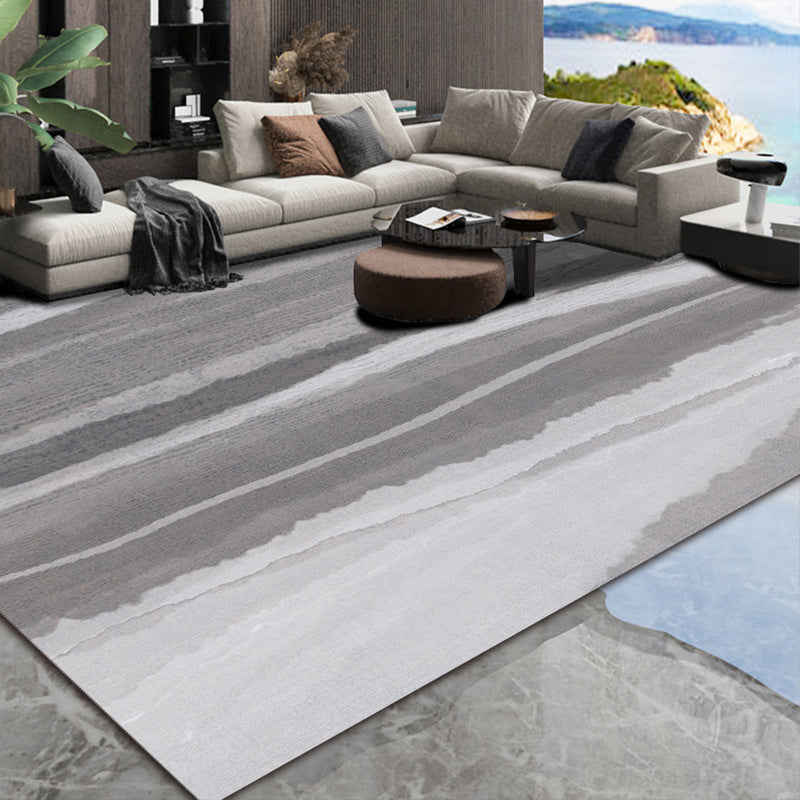 Blackish Green Graphic Rug Polyester Simple Rug Stain Resistant Rug for Living Room