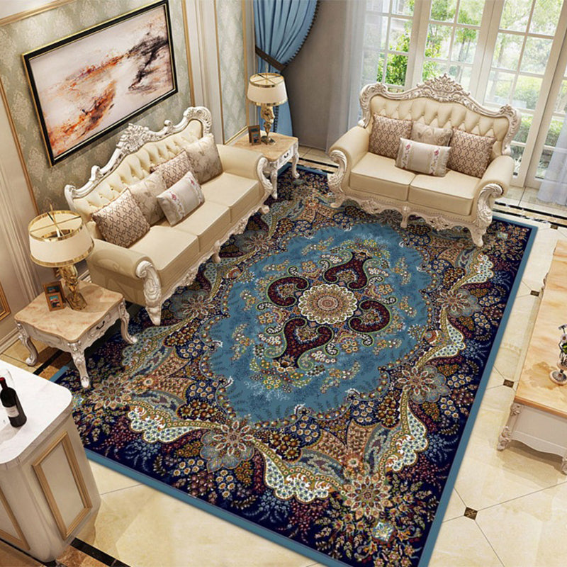 Bohemian Non-slip Carpet Polyester Area Carpet Stain Resistant Rug for Living Room