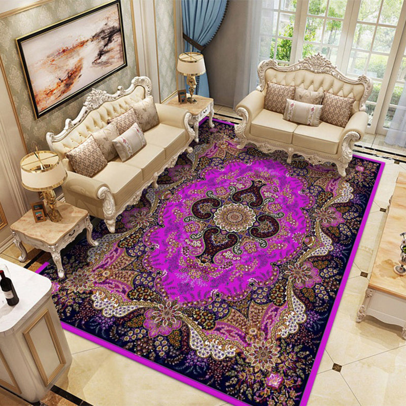 Bohemian Non-slip Carpet Polyester Area Carpet Stain Resistant Rug for Living Room
