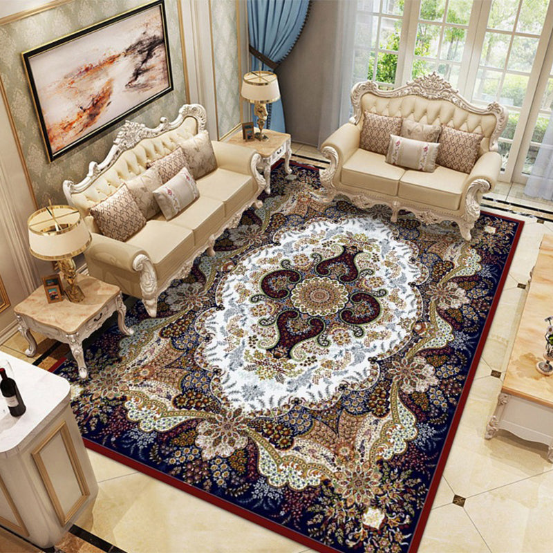Bohemian Non-slip Carpet Polyester Area Carpet Stain Resistant Rug for Living Room