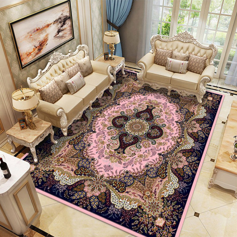 Bohemian Non-slip Carpet Polyester Area Carpet Stain Resistant Rug for Living Room