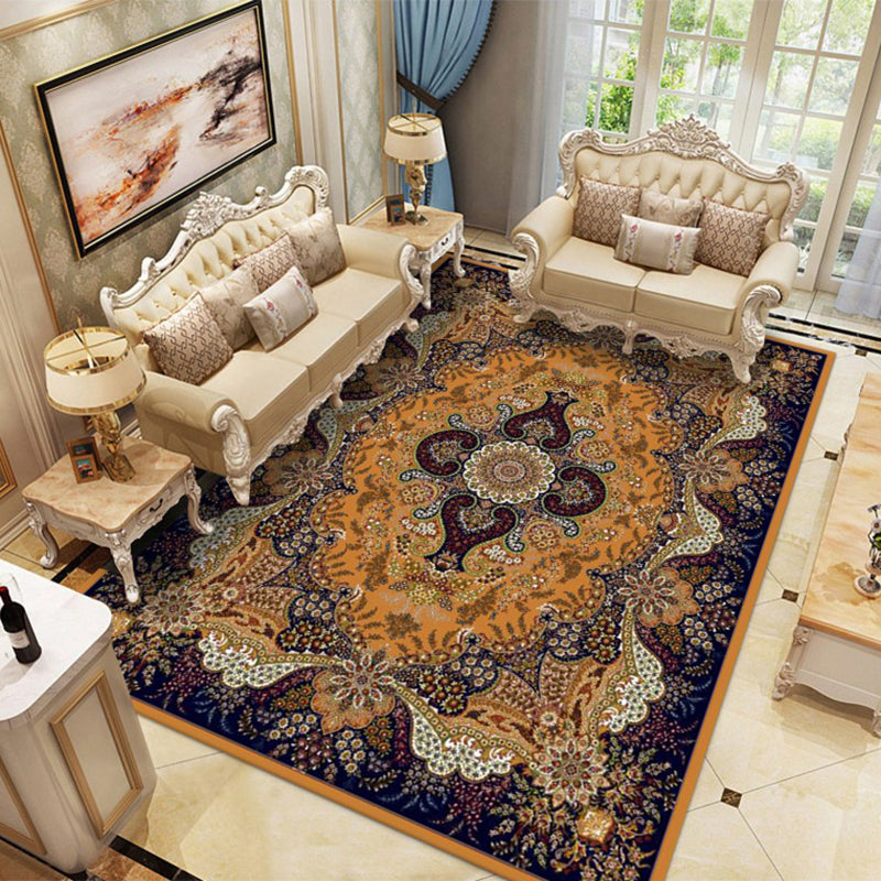 Bohemian Non-slip Carpet Polyester Area Carpet Stain Resistant Rug for Living Room