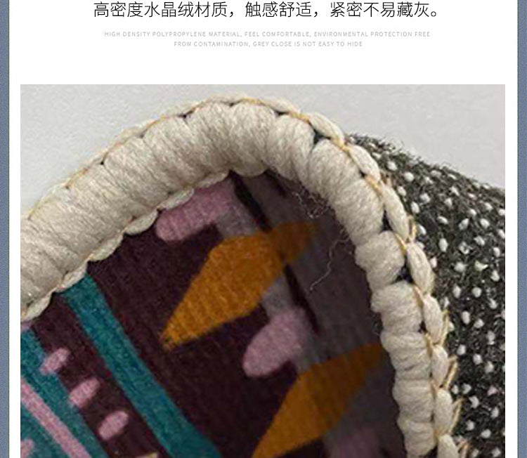 Bohemian Non-slip Carpet Polyester Area Carpet Stain Resistant Rug for Living Room