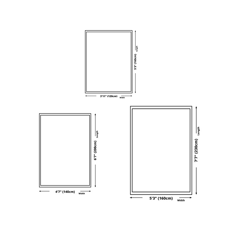 Bohemian Non-slip Carpet Polyester Area Carpet Stain Resistant Rug for Living Room