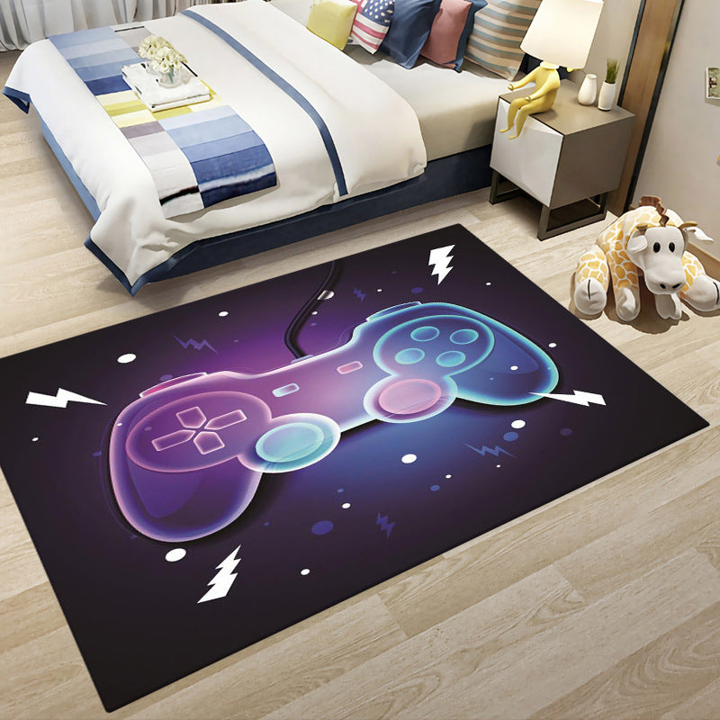 Game Controller Pattern Carpet Polyester Rug Washable Area Rug for Home Decoration