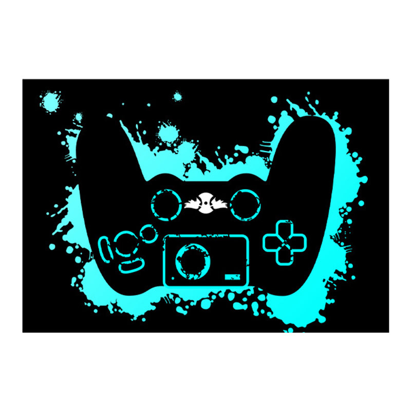 Modern Game Controller Pattern Carpet Polyester Indoor Rug Washable Area Rug