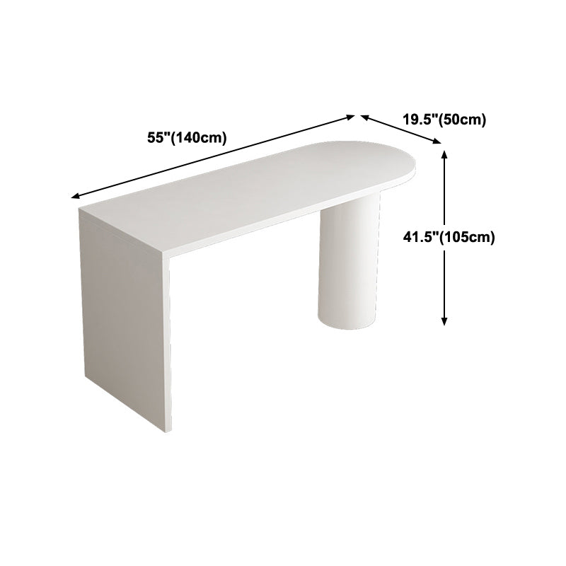 Metal Free Form Counter Table Pine Wood Top Bar Table with Double Pedestal