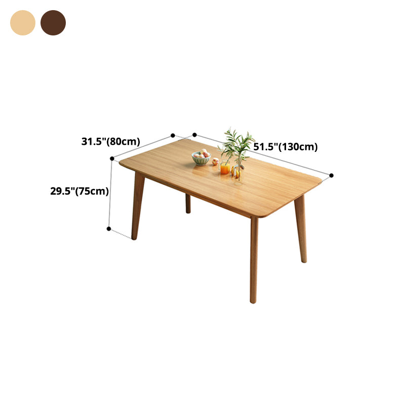 Solid Wood Modern Rectangle Dining Table Rubberwood Top Table,51.5"L x 31.5"W x 29.5"H
