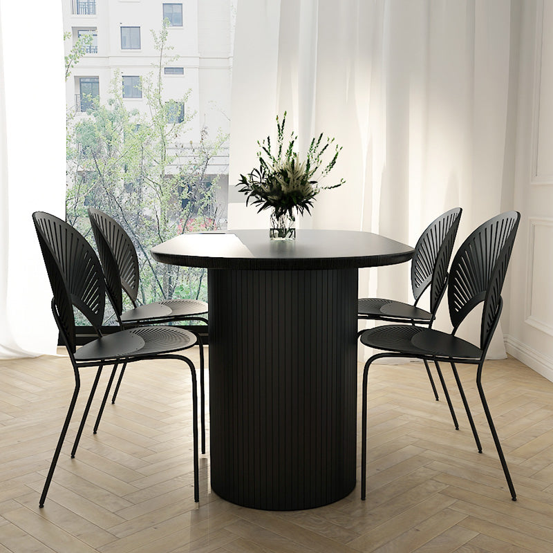 63 "Mesa de comedor moderna Mesa de comedor de pedestal ovalado para uso doméstico
