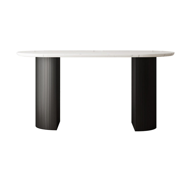 63 "Mesa de comedor moderna Mesa de comedor de pedestal ovalado para uso doméstico