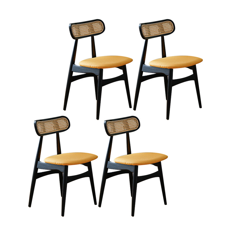 Silla lateral de comedor con respaldo abierto de estilo moderno, sillas de comedor laterales de madera para uso doméstico