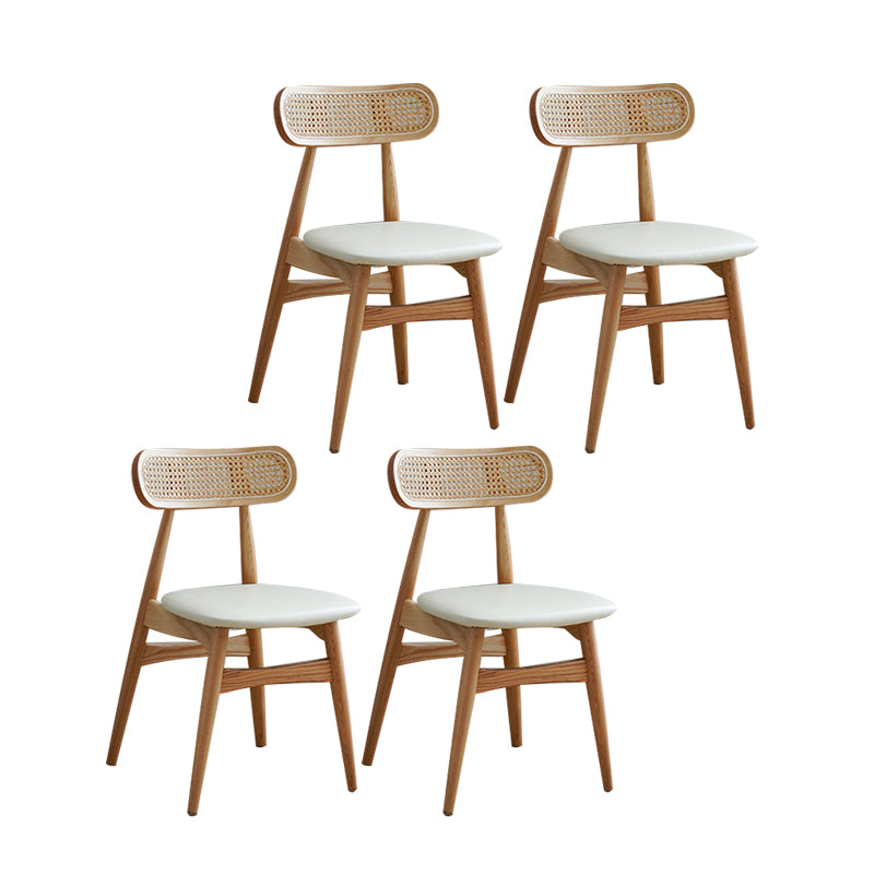 Silla lateral de comedor con respaldo abierto de estilo moderno, sillas de comedor laterales de madera para uso doméstico
