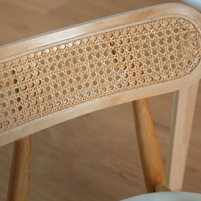 Silla lateral de comedor con respaldo abierto de estilo moderno, sillas de comedor laterales de madera para uso doméstico