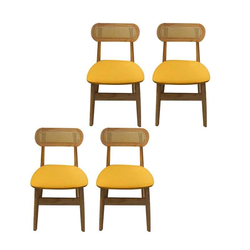 Silla lateral de comedor con respaldo abierto de estilo moderno, sillas de comedor laterales de madera para uso doméstico