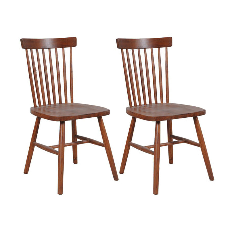 Eigentijdse Windsor rug armloze zijstoelen houten zijkant eetstoelen voor thuis