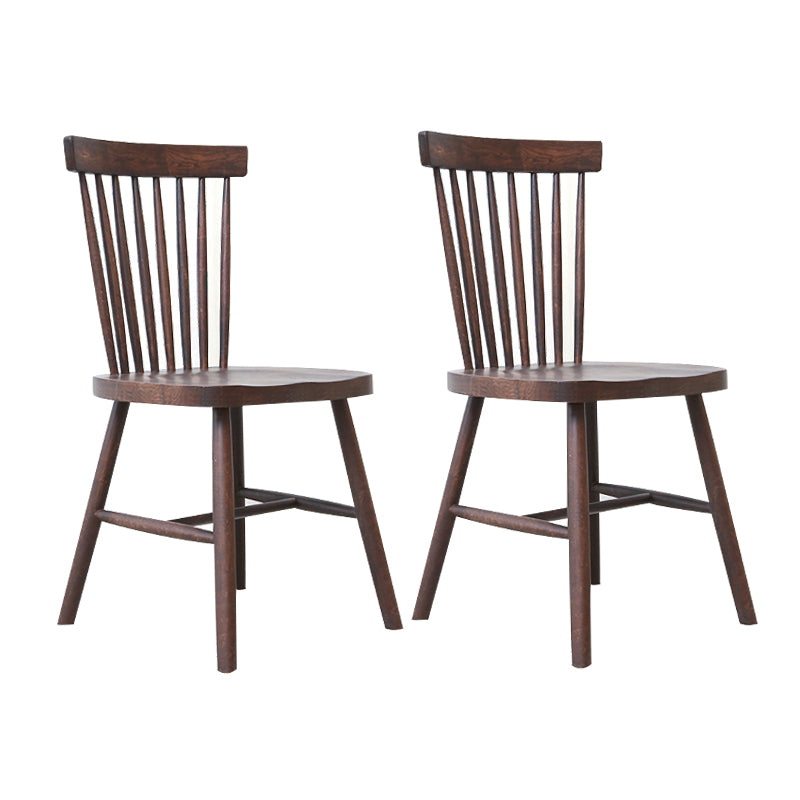 Eigentijdse Windsor rug armloze zijstoelen houten zijkant eetstoelen voor thuis