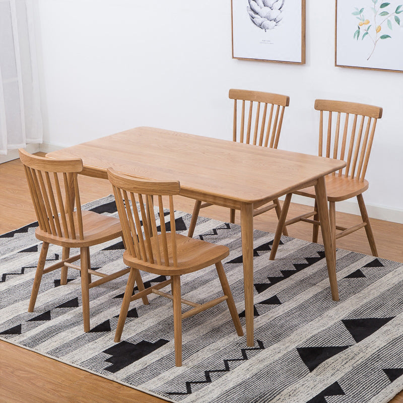 Eigentijdse Windsor rug armloze zijstoelen houten zijkant eetstoelen voor thuis
