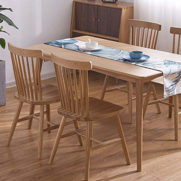 Eigentijdse Windsor rug armloze zijstoelen houten zijkant eetstoelen voor thuis