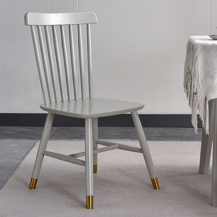 Sillas laterales contemporáneas de madera Sillas de comedor con respaldo Windsor para el hogar