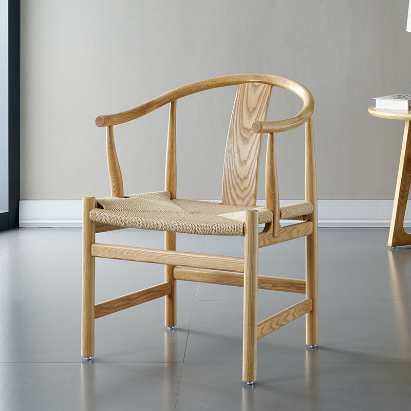 Sillas de comedor tradicionales de madera maciza, sillones de cocina con respaldo de listones