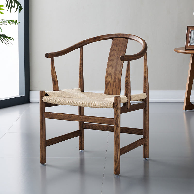 Sillas de comedor tradicionales de madera maciza, sillones de cocina con respaldo de listones