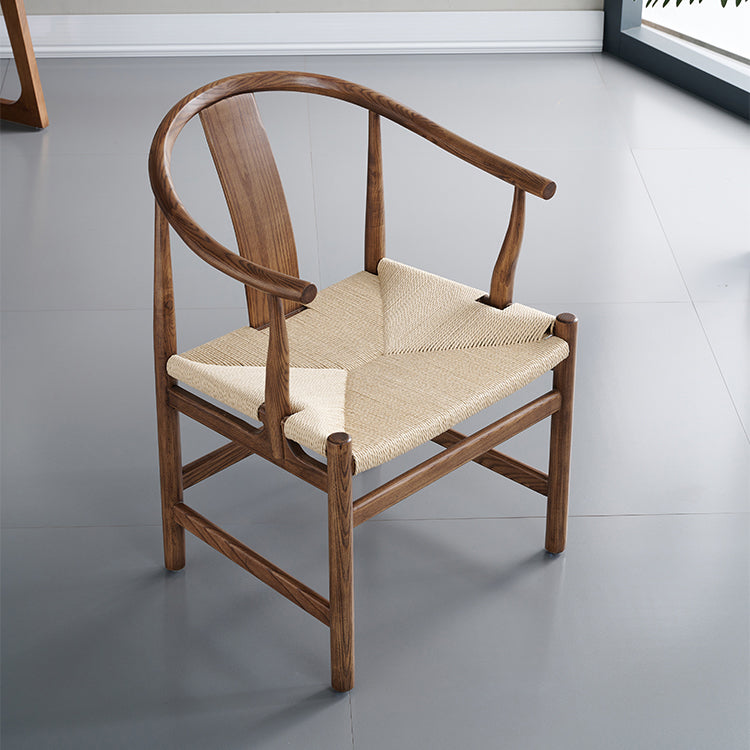 Sillas de comedor tradicionales de madera maciza, sillones de cocina con respaldo de listones