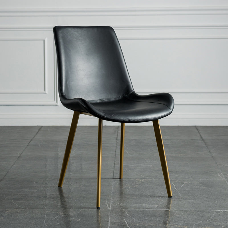 Sillas de comedor estilo moderno Sillas auxiliares de cocina sin brazos con patas de metal