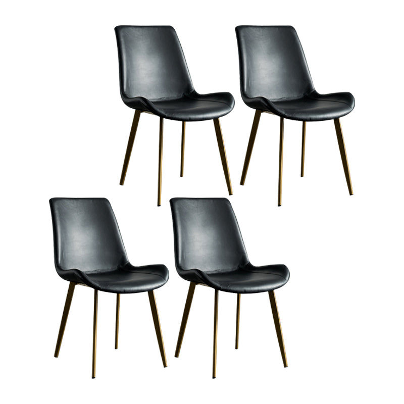 Sillas de comedor estilo moderno Sillas auxiliares de cocina sin brazos con patas de metal