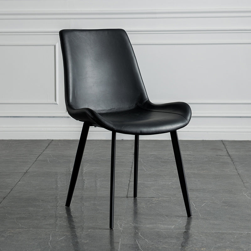 Sillas de comedor estilo moderno Sillas auxiliares de cocina sin brazos con patas de metal