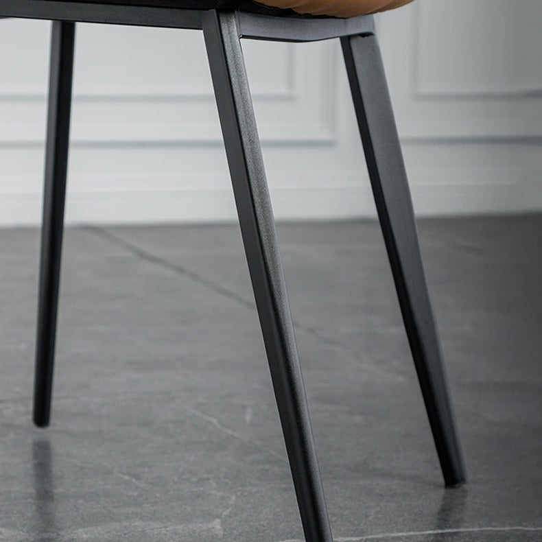 Sillas de comedor estilo moderno Sillas auxiliares de cocina sin brazos con patas de metal