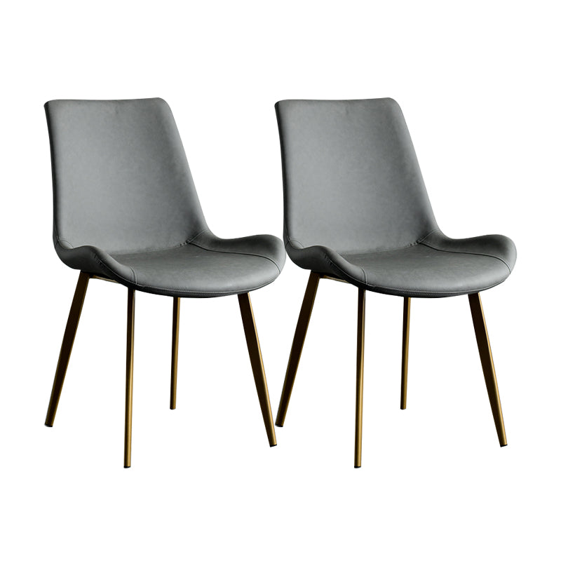 Sillas de comedor estilo moderno Sillas auxiliares de cocina sin brazos con patas de metal