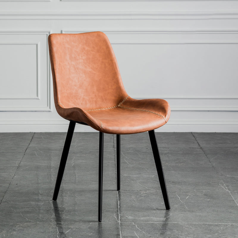 Sillas de comedor estilo moderno Sillas auxiliares de cocina sin brazos con patas de metal