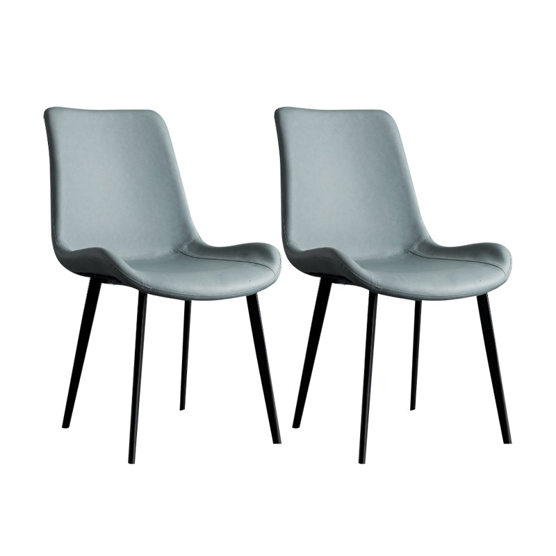 Sillas de comedor estilo moderno Sillas auxiliares de cocina sin brazos con patas de metal