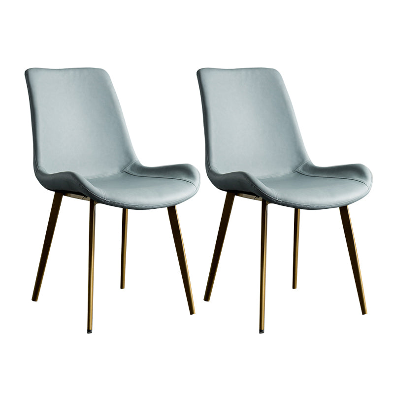 Sillas de comedor estilo moderno Sillas auxiliares de cocina sin brazos con patas de metal