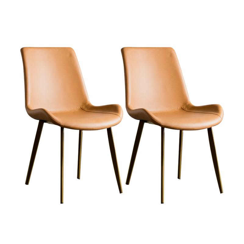 Sillas de comedor estilo moderno Sillas auxiliares de cocina sin brazos con patas de metal