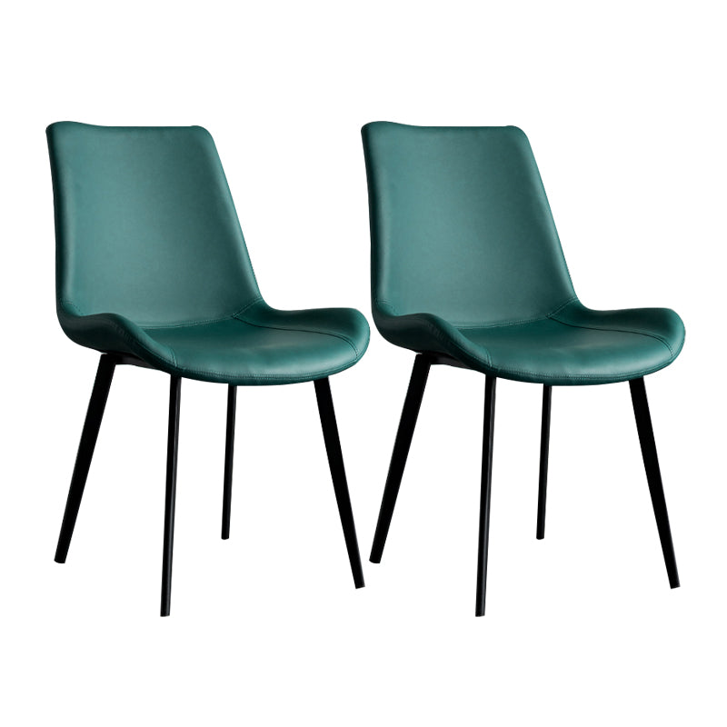 Sillas de comedor estilo moderno Sillas auxiliares de cocina sin brazos con patas de metal