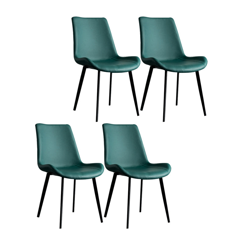 Sillas de comedor estilo moderno Sillas auxiliares de cocina sin brazos con patas de metal