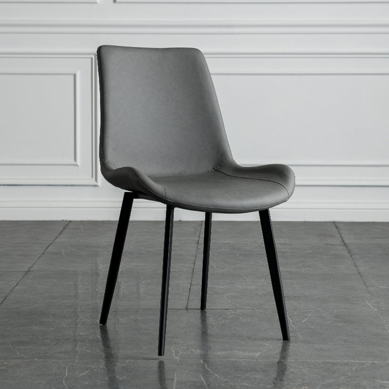 Sillas de comedor estilo moderno Sillas auxiliares de cocina sin brazos con patas de metal