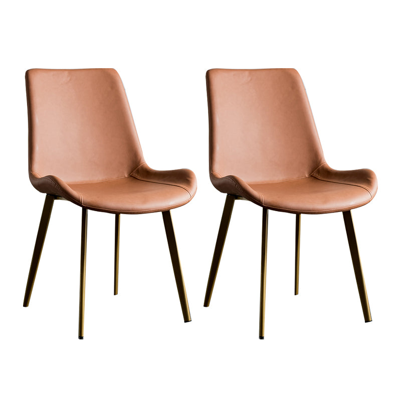 Sillas de comedor estilo moderno Sillas auxiliares de cocina sin brazos con patas de metal