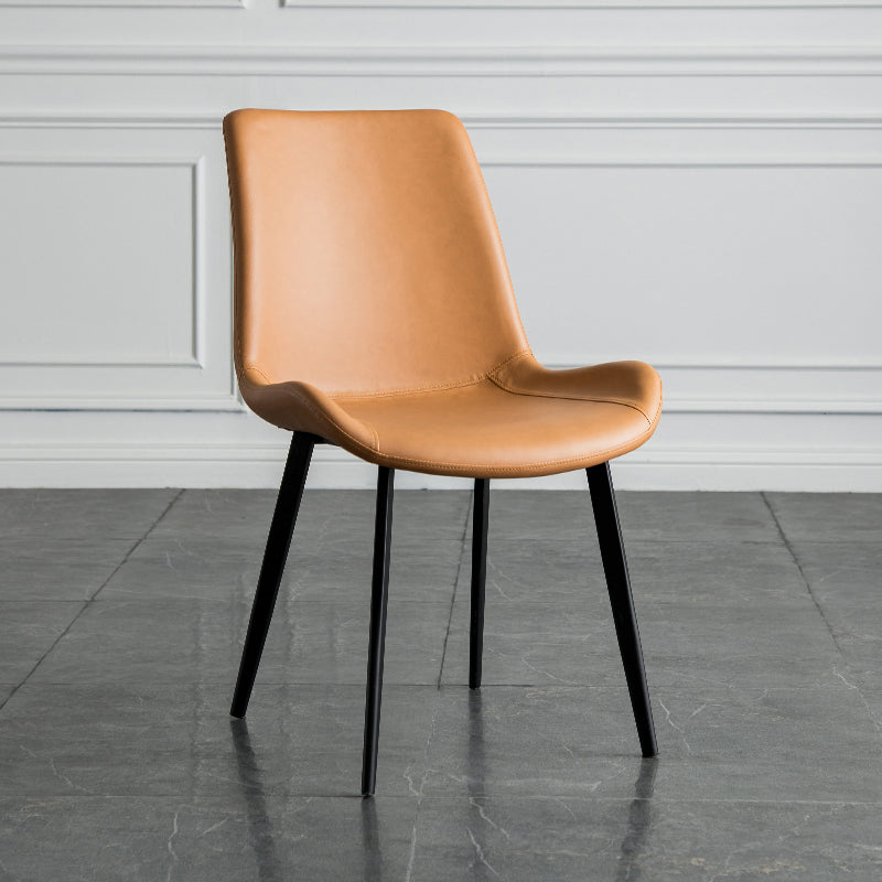 Sillas de comedor estilo moderno Sillas auxiliares de cocina sin brazos con patas de metal
