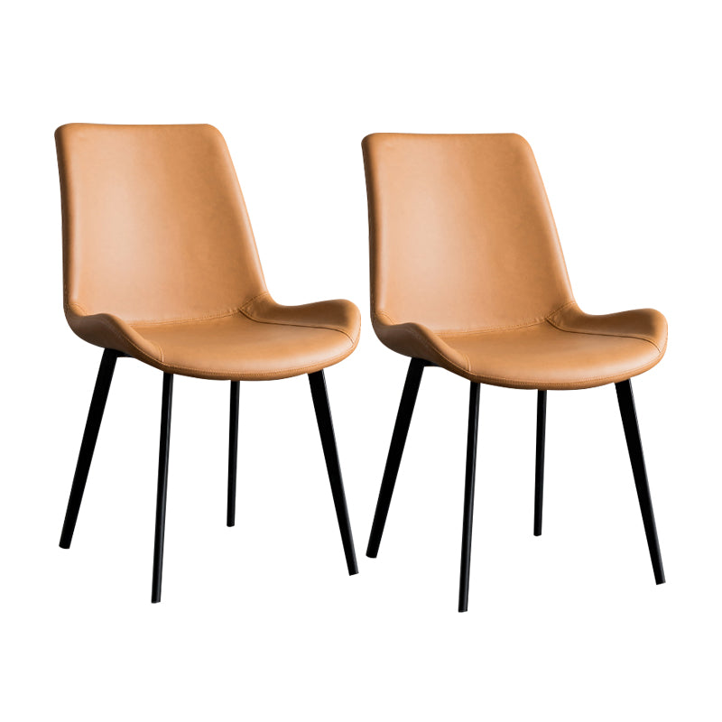 Sillas de comedor estilo moderno Sillas auxiliares de cocina sin brazos con patas de metal