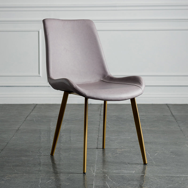 Sillas de comedor estilo moderno Sillas auxiliares de cocina sin brazos con patas de metal