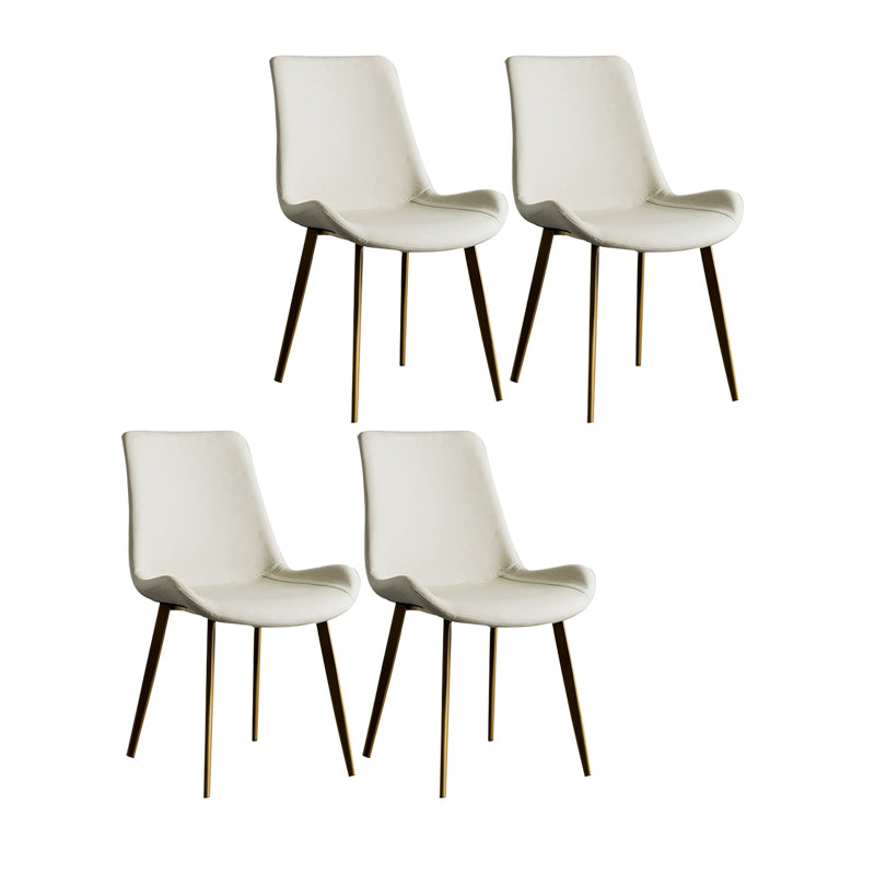 Sillas de comedor estilo moderno Sillas auxiliares de cocina sin brazos con patas de metal