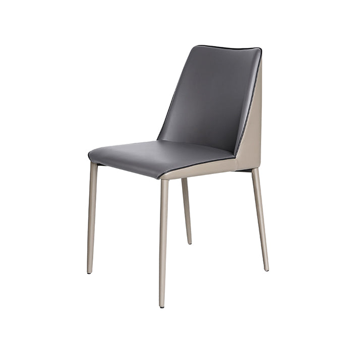 Sillas sin brazos con respaldo sólido contemporáneo, sillas de comedor de cuero para cocina