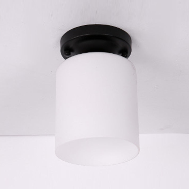 Éclairage de plafond classique de salle à manger de lumière de bâti de plafond en verre à tête unique