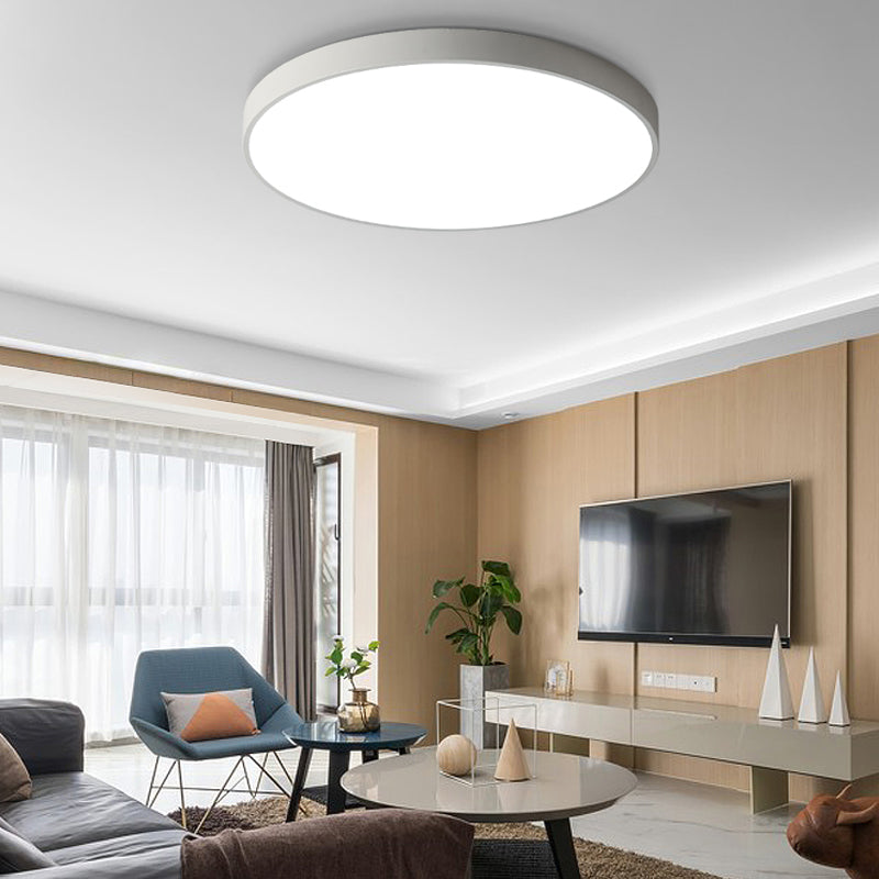 Luminaires de plafond encastrés de simplicité de lumière montée au plafond à LED ronde