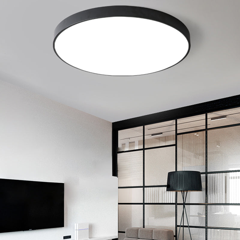 Luminaires de plafond encastrés de simplicité de lumière montée au plafond à LED ronde