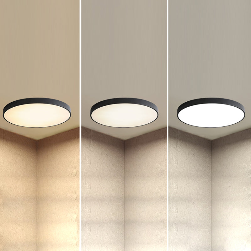 Luminaires de plafond encastrés de simplicité de lumière montée au plafond à LED ronde